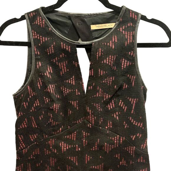 PennyBlack Women's Black & Pink Sleeveless Knee Length Dress Size 4 - Picture 1 of 10